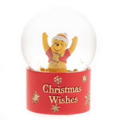 Winnie The Pooh Snowglobe 10cm &quot;Christmas Wishes&quot;