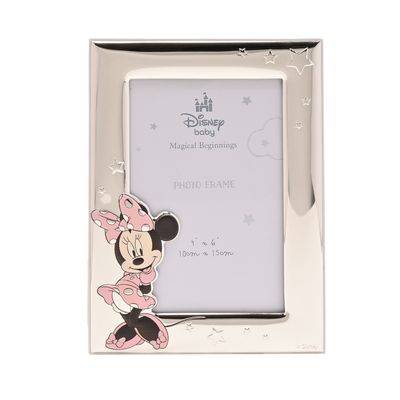 Disney Silver Minnie Photo Frame 4&quot; x 6&quot; - Made In Italy