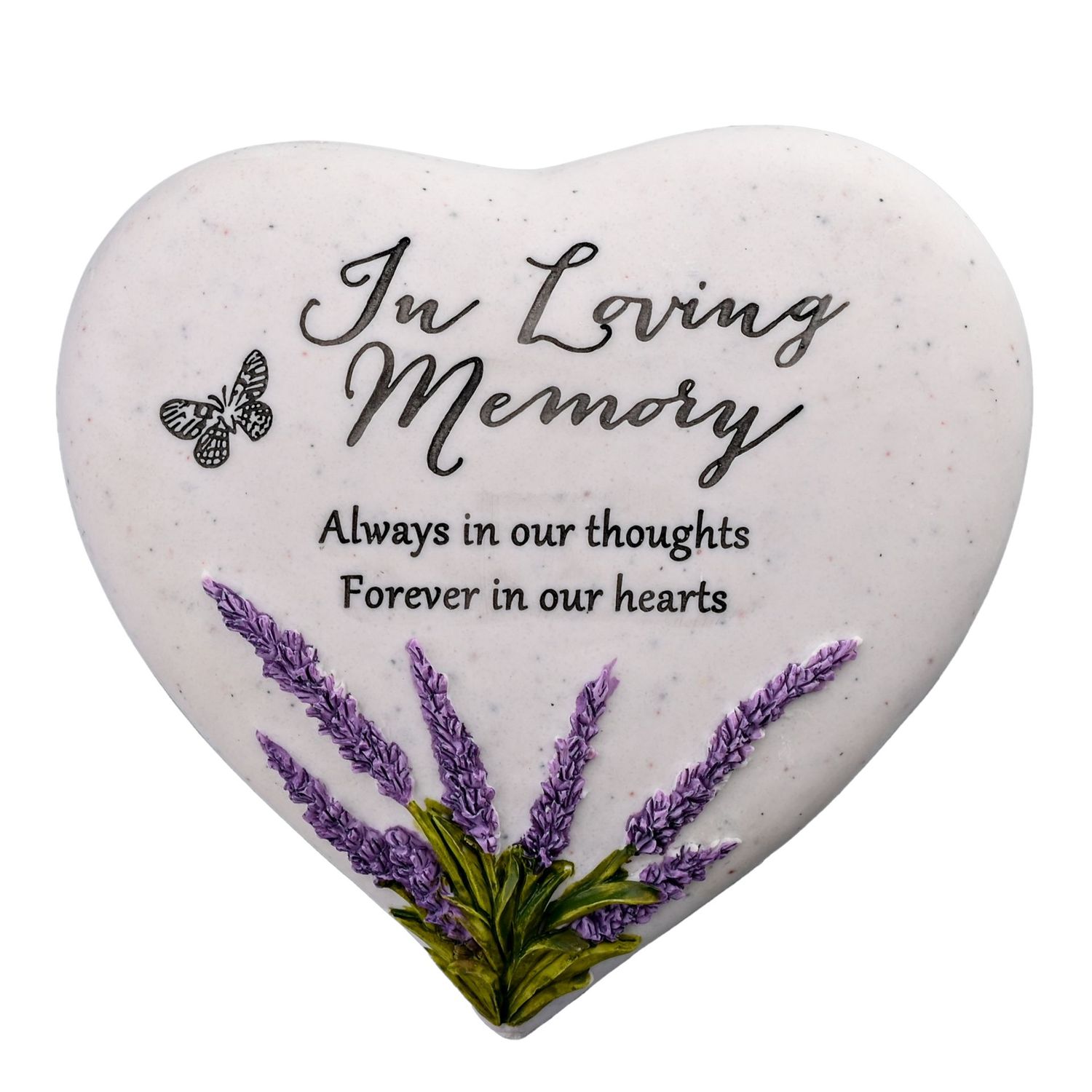 In Loving Memory Graveside Thoughts of You Lavender Heart Stone