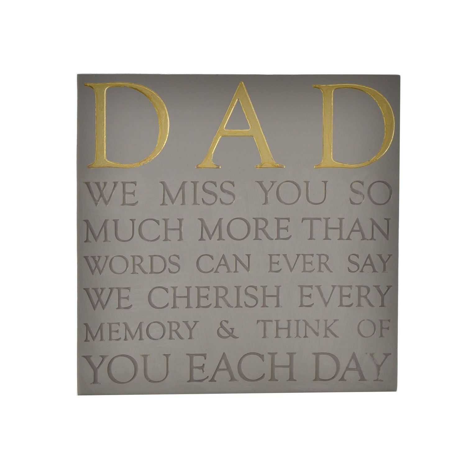 Thoughts of You Memorial Square Plaque - Dad - Grave Stone