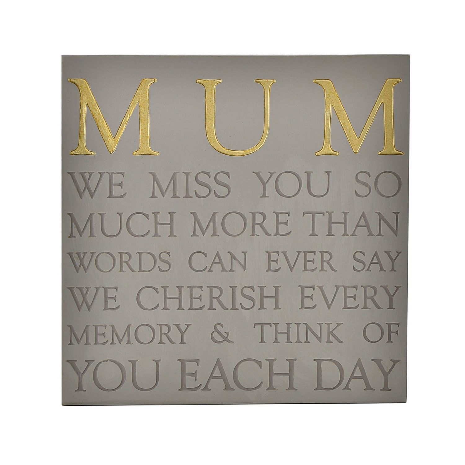 Thoughts of You Memorial Square Plaque - Mum - Grave Stone