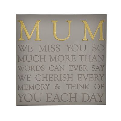 Thoughts of You Memorial Square Plaque - Mum - Grave Stone