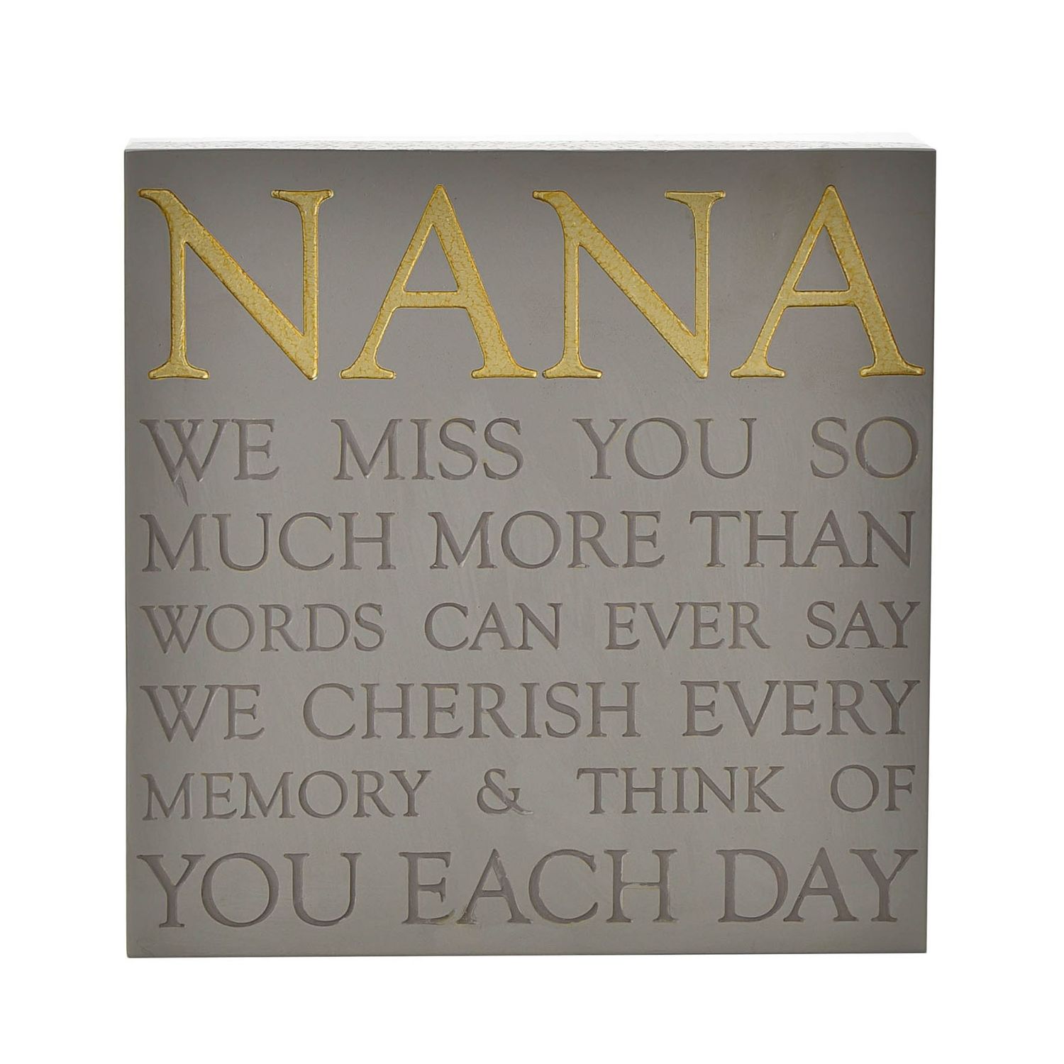 Thoughts of You Memorial Square Plaque - Nana- Grave Stone