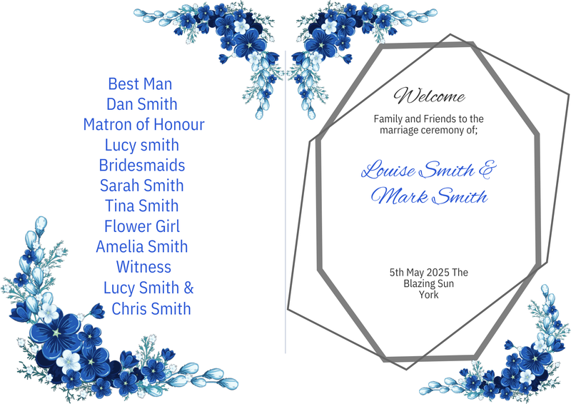 Wedding Order of Service