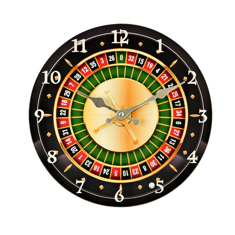 Hometime Roulette Glass Wall Clock 30cm Hometime Roulette Glass Wall Clock 30cm