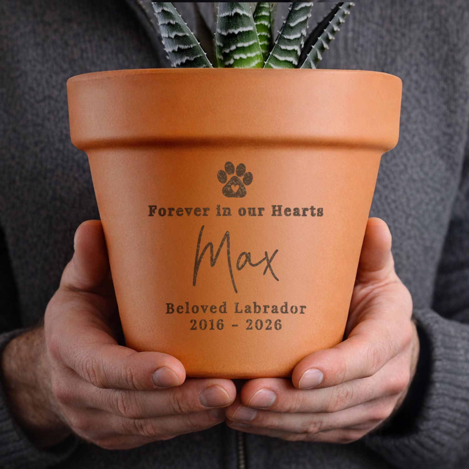 Personalised Pet Memorial Terracotta Plant Pot I Flower Pot - Gardening Gift