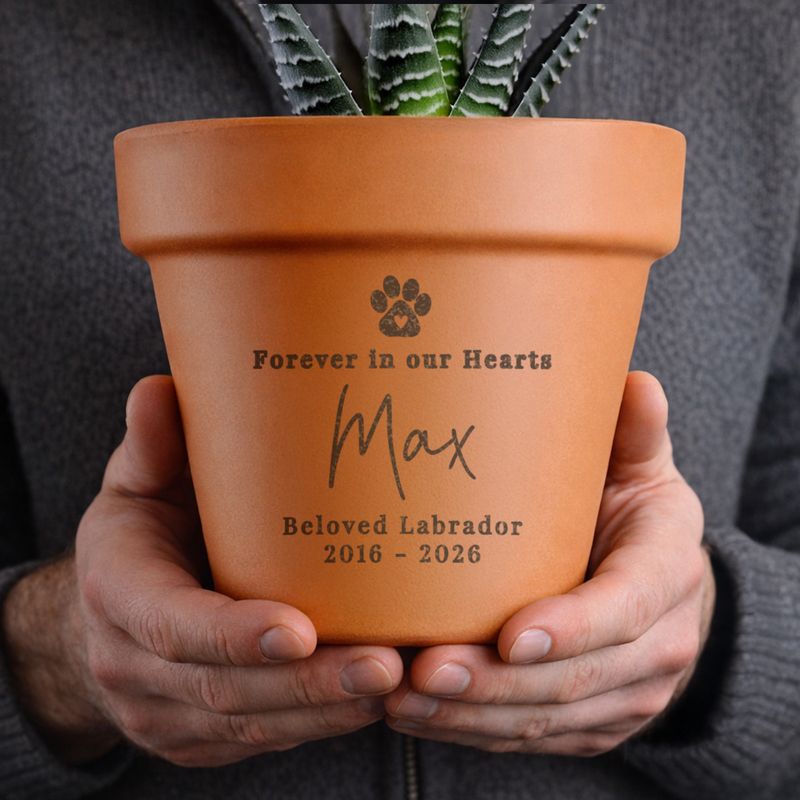 Personalised Pet Memorial Terracotta Plant Pot I Flower Pot - Gardening Gift