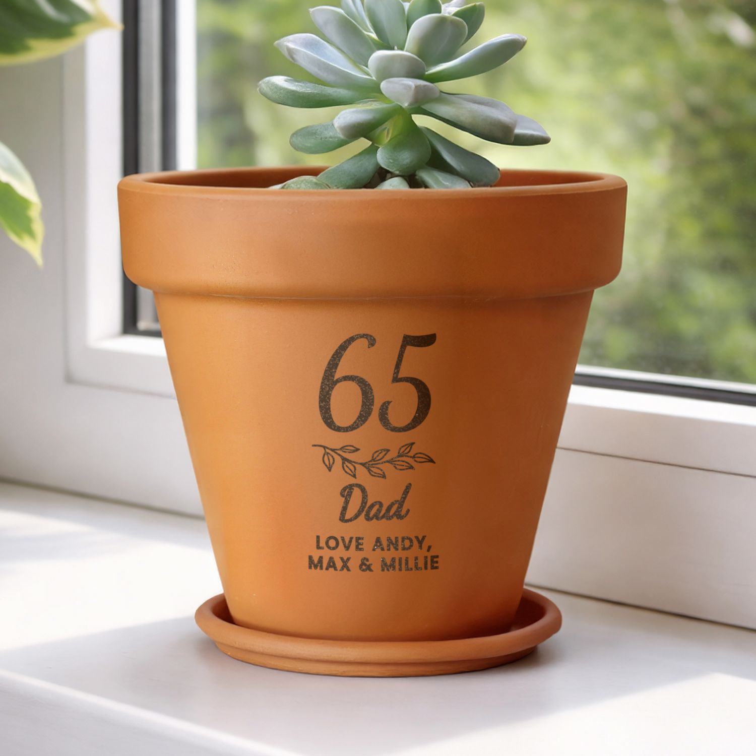 Personalised Big Age Terracotta Plant Pot I Flower Pot - Gardening Gift