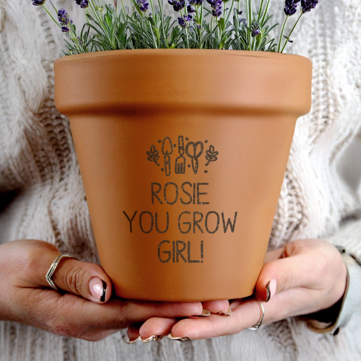 Personalised Gardening Terracotta Plant Pot I Flower Pot - Gardening Gift
