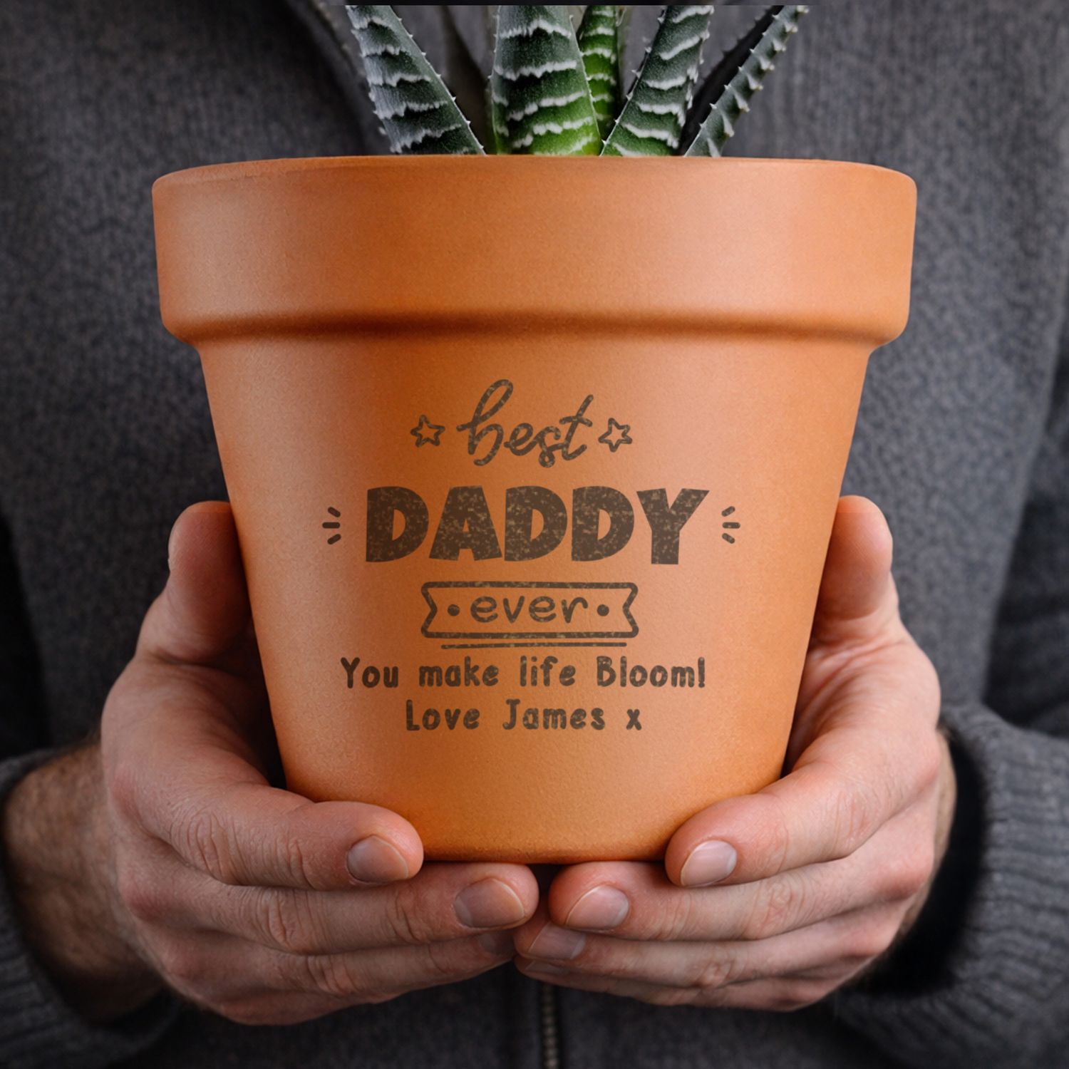 Personalised Best Ever Terracotta Plant Pot I Flower Pot - Gardening Gift