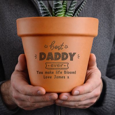 Personalised Best Ever Terracotta Plant Pot I Flower Pot - Gardening Gift