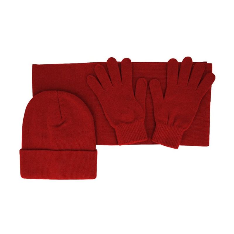 Kiddies Knitted 3 Set Beanie-Scarf-Glove