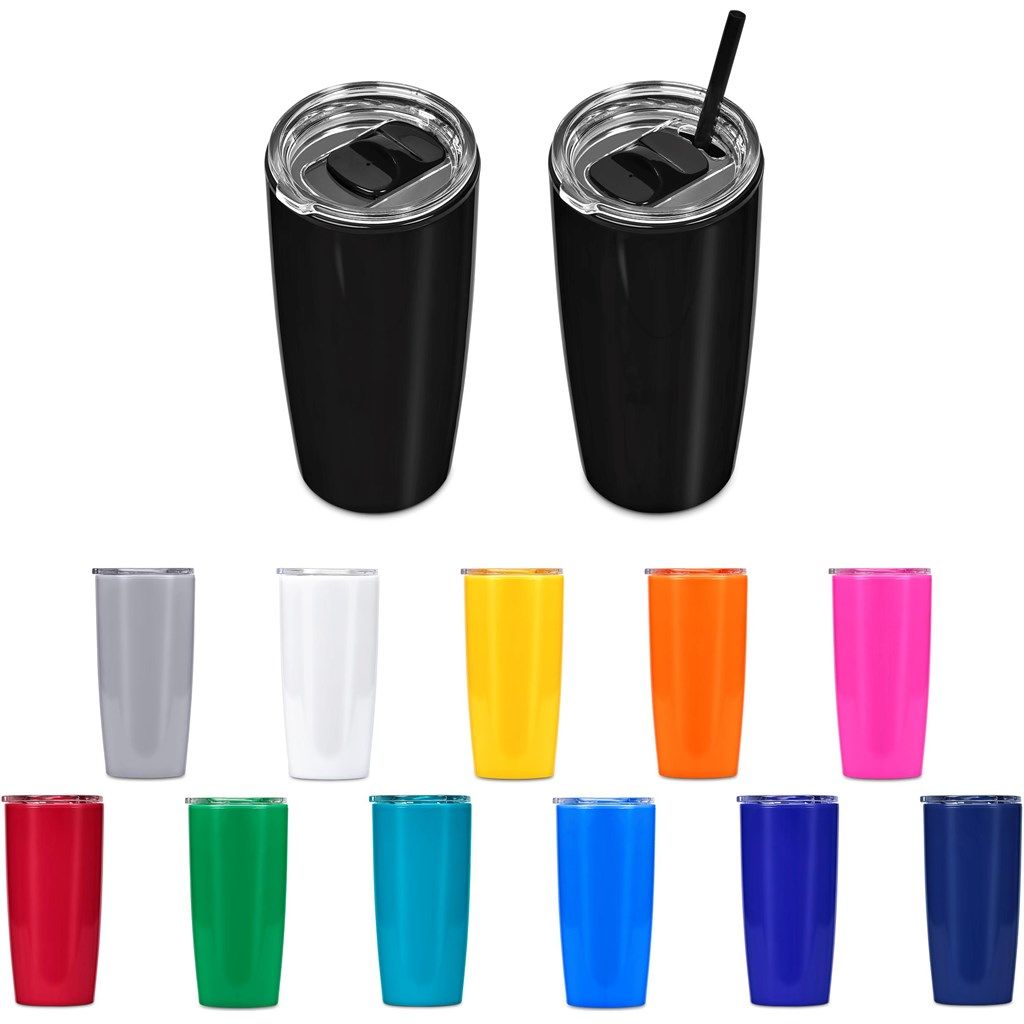 Altitude Daytona Plastic 2-in-1 Double-Wall Tumbler &amp; Straw - 600ml