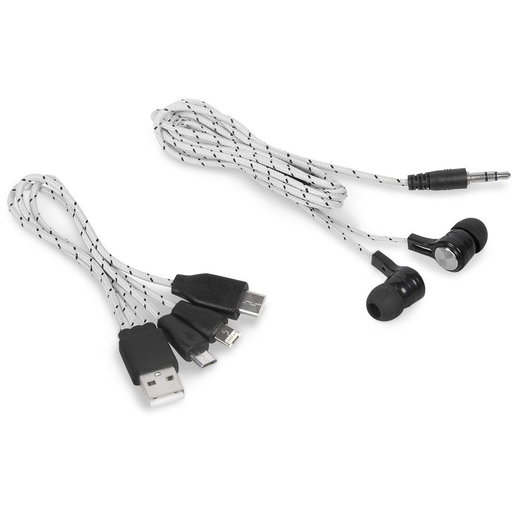 Altitude Orleans 3-In-1 Connector Cable &amp; Earbuds