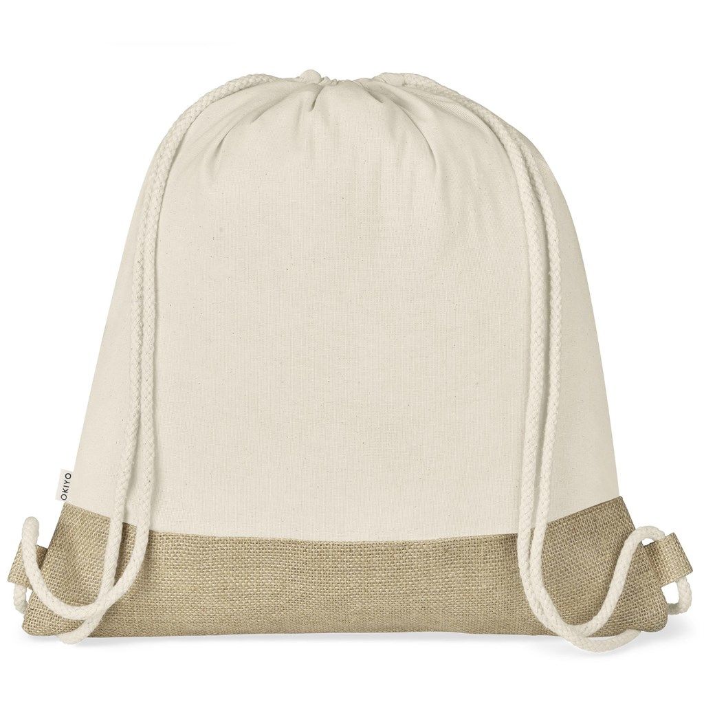 Okiyo Bijin Jute &amp; Cotton Drawstring Bag