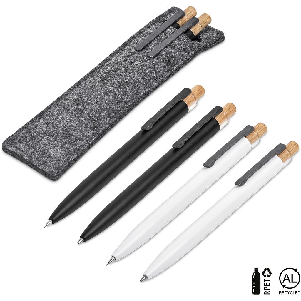 Okiyo Mimo Recycled Aluminum Ball Pen &amp; Pencil Set