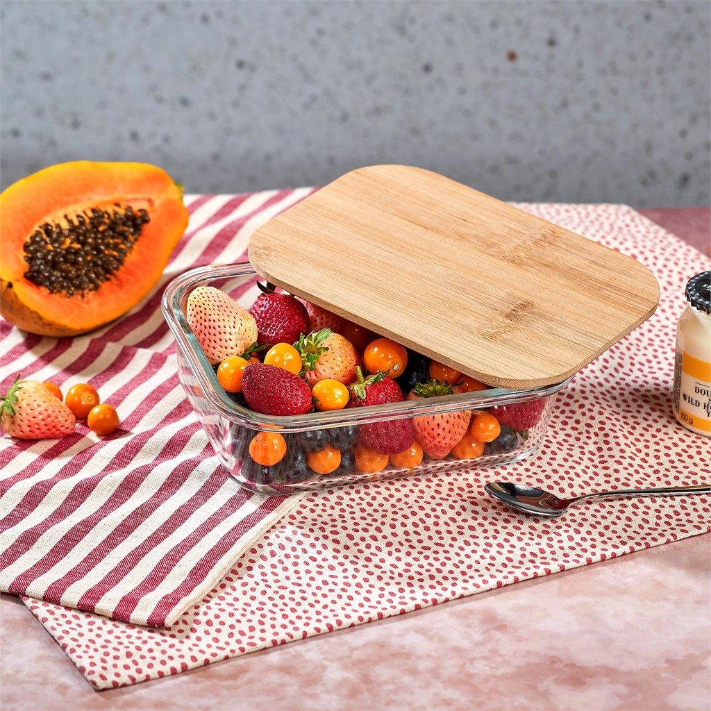 Okiyo Moshi Glass &amp; Bamboo Lunch Box