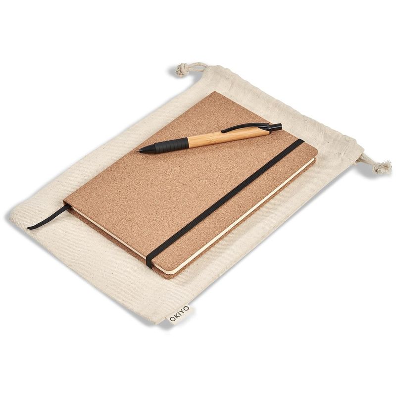 Okiyo Noto Cork &amp; Bamboo Notebook &amp; Pen Set