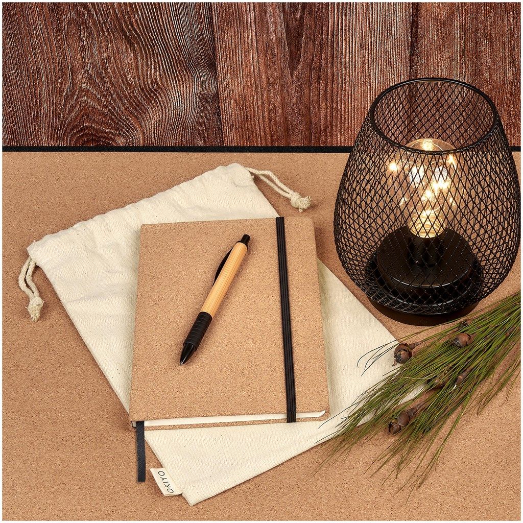 Okiyo Noto Cork &amp; Bamboo Notebook &amp; Pen Set