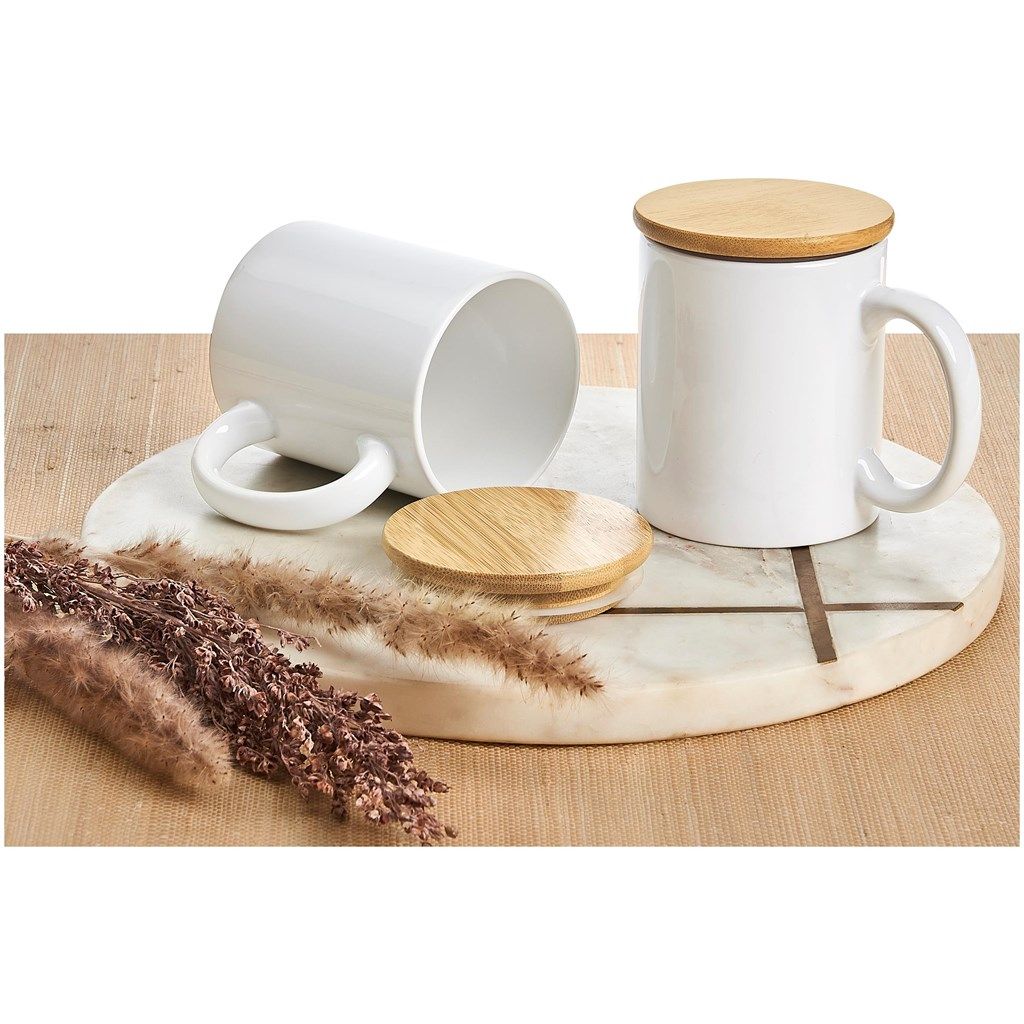 Okiyo Sozo Bamboo &amp; Ceramic Sublimation Coffee Mug - 330ml