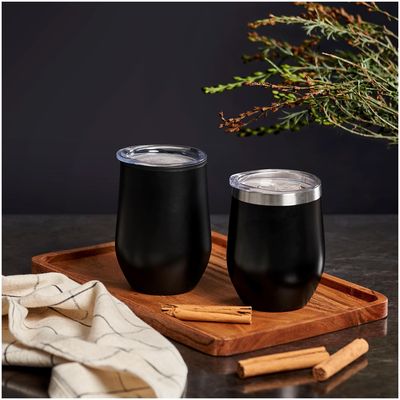 Serendipio Madison Stainless Steel &amp; Plastic Double-Wall Tumbler - 350ml