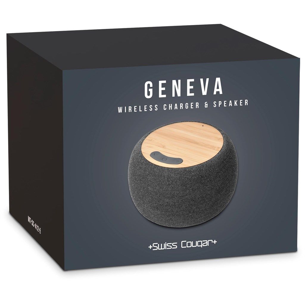 Swiss Cougar Geneva Wireless Charger &amp; Bluetooth Speaker