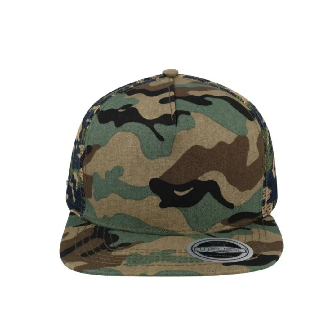 Uflex 5 Panel Flat Peak Trucker Cap