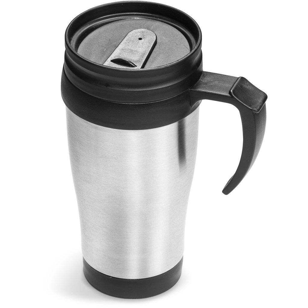 Arabica Stainless Steel &amp; Plastic Double-Wall Mug - 450ml