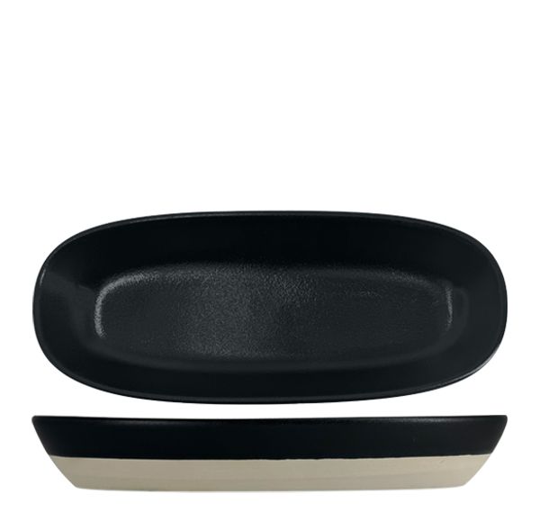 Nova Mezzo Black Oval Bowl 25x10cm (Set of 6)