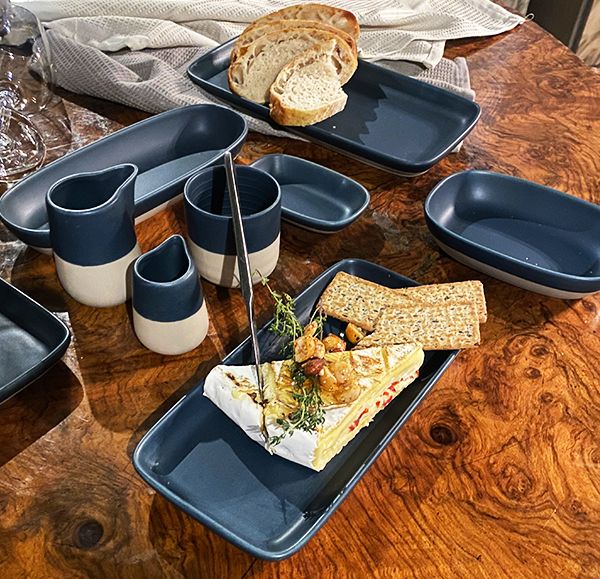 Nova Mezzo Blue Rectangular Plate 18x10cm (Set of 6)