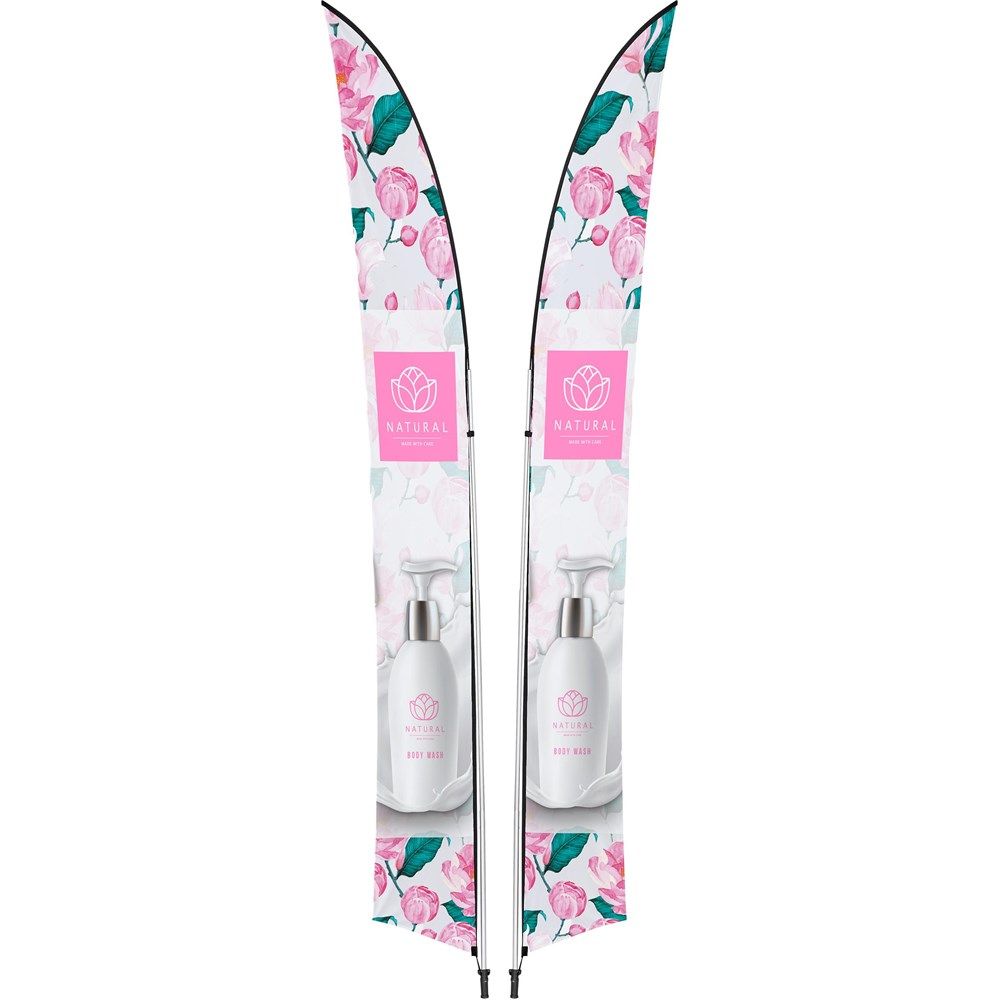 Legend 4M Sublimated Arcfin Double-Sided Flying Banner - 1 complete unit