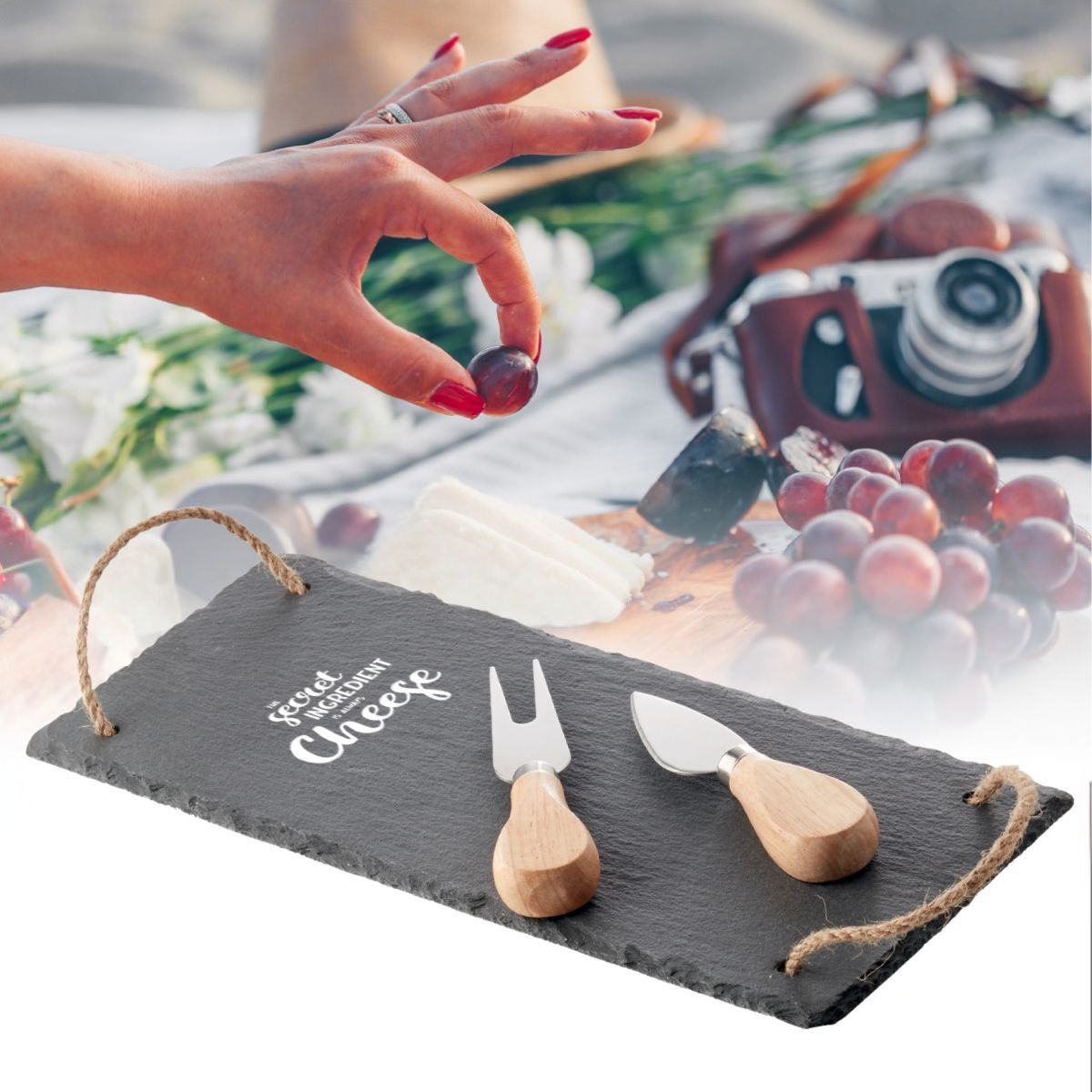 Slate Cheeseboard Set