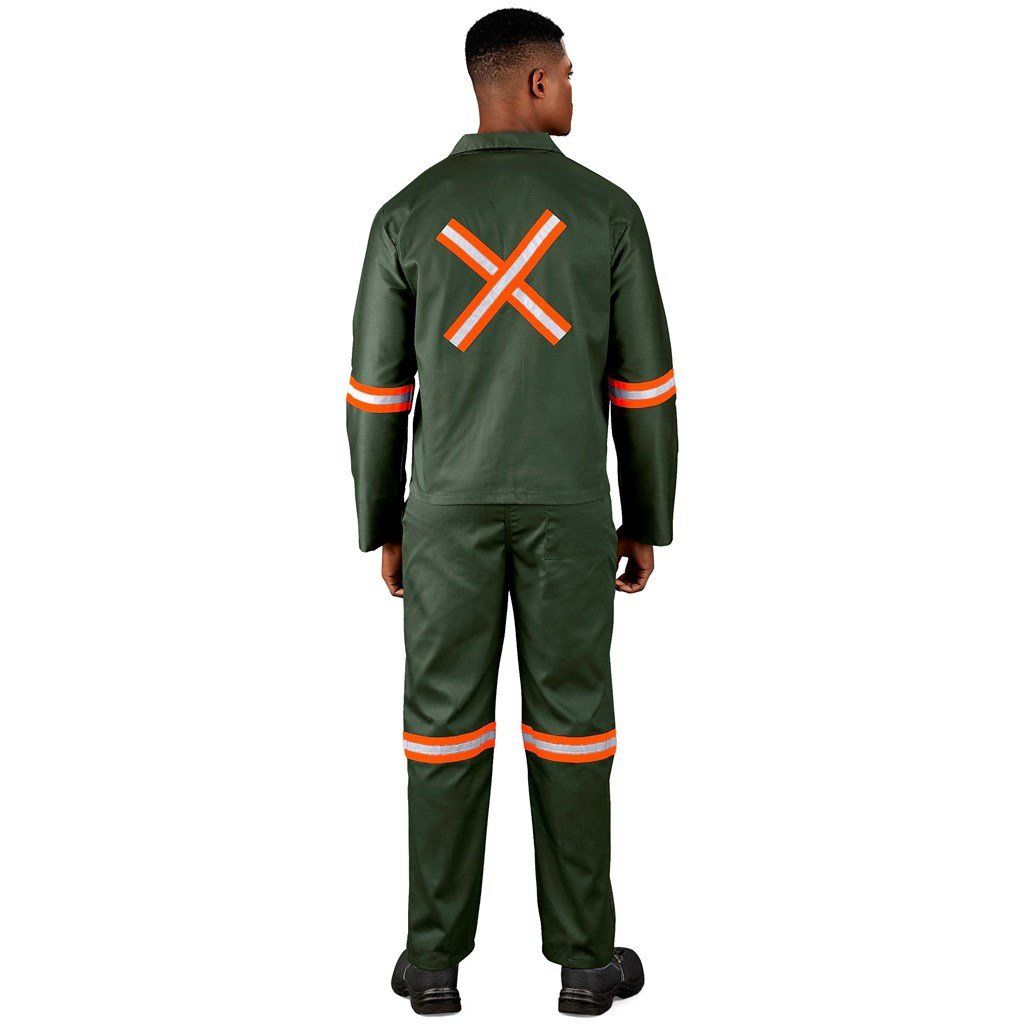 Acid Resistant Polycotton Conti Suit - Reflective Arm, Legs &amp; Back - Orange Tape