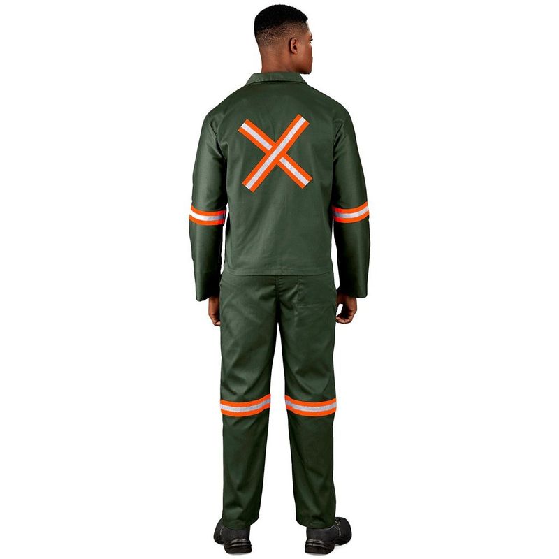 Acid Resistant Polycotton Conti Suit - Reflective Arm, Legs &amp; Back - Orange Tape