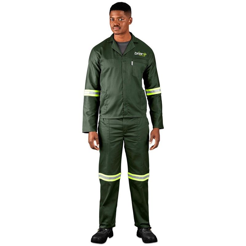 Acid Resistant Polycotton Conti Suit - Reflective Arm &amp; Legs - Yellow Tape