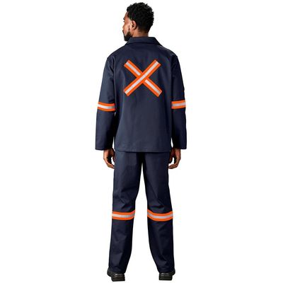 Artisan Premium 100% Cotton Jacket - Reflective Arms &amp; Back - Orange Tape