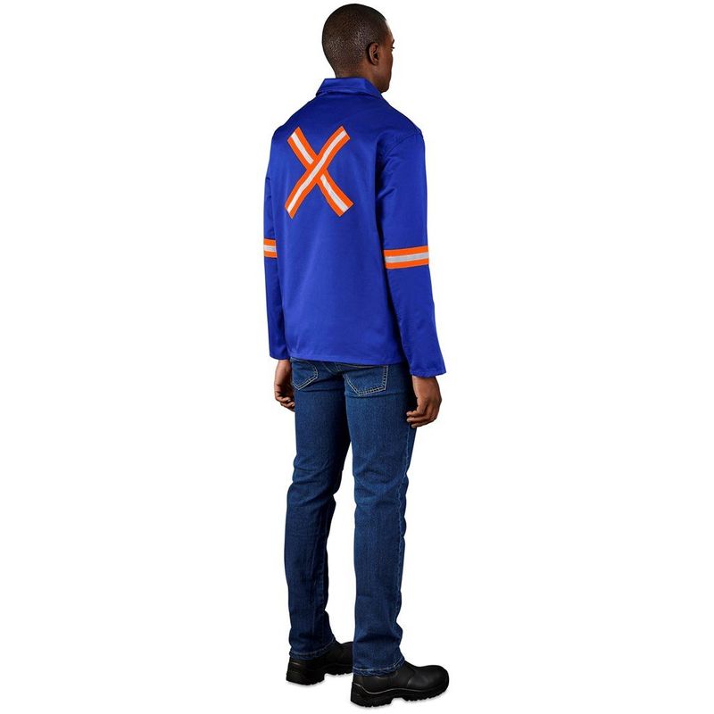Site Premium Polycotton Jacket - Reflective Arms &amp; Back - Orange Tape