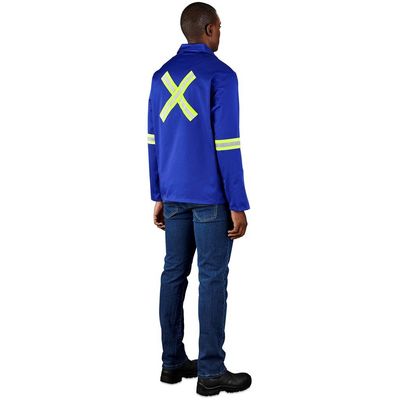 Site Premium Polycotton Jacket - Reflective Arms &amp; Back - Yellow Tape