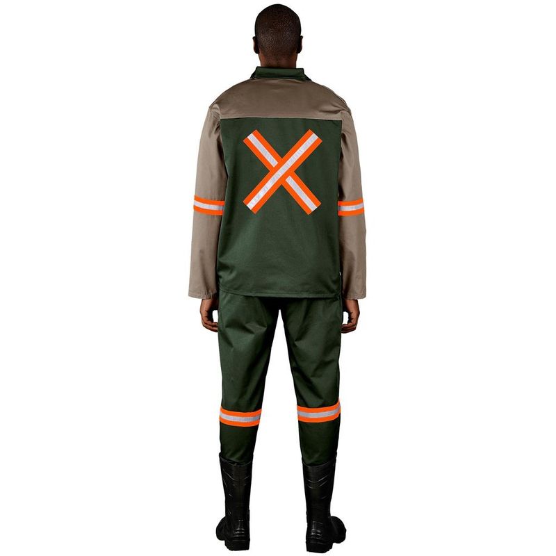 Site Premium Two-Tone Polycotton Jacket - Reflective Arms &amp; Back - Orange Tape