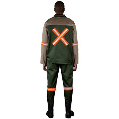 Site Premium Two-Tone Polycotton Jacket - Reflective Arms &amp; Back - Orange Tape