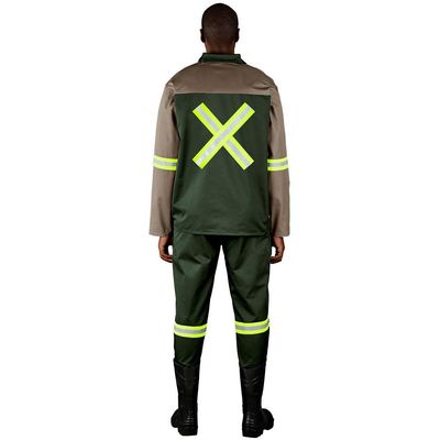 Site Premium Two-Tone Polycotton Jacket - Reflective Arms &amp; Back - Yellow Tape