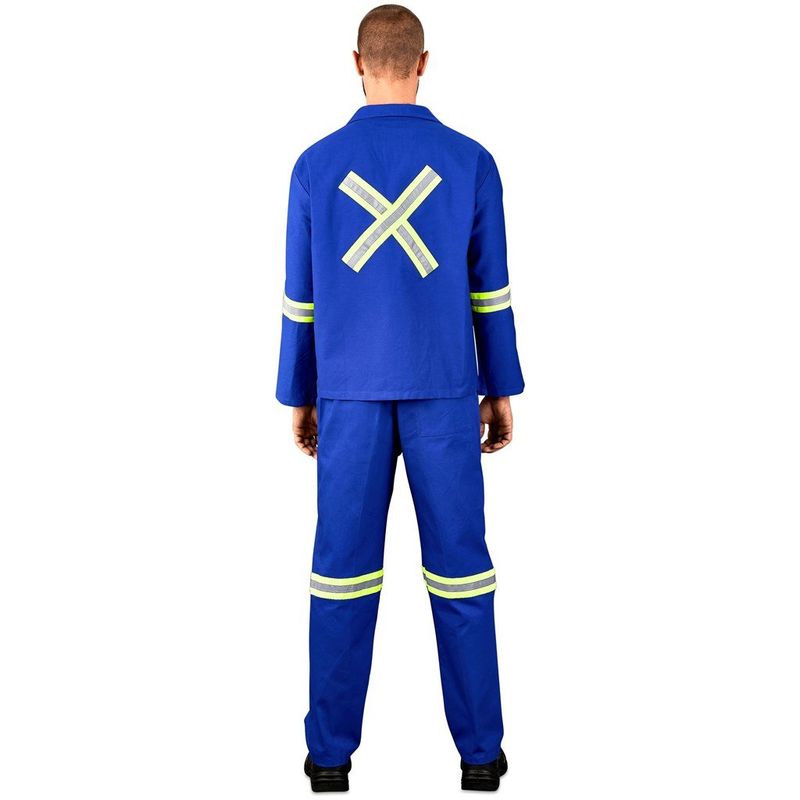 Technician 100% Cotton Conti Suit - Reflective Arms, Legs &amp; Back - Yellow Tape