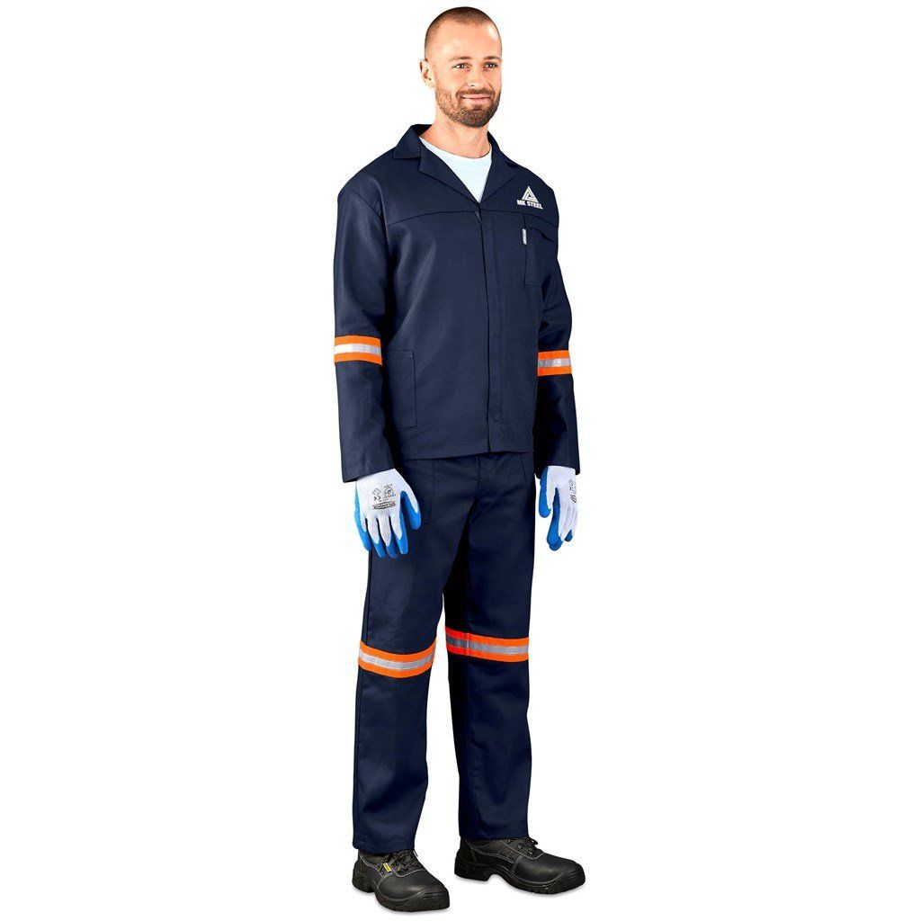 Technician 100% Cotton Conti Suit - Reflective Arms &amp; Legs - Orange Tape