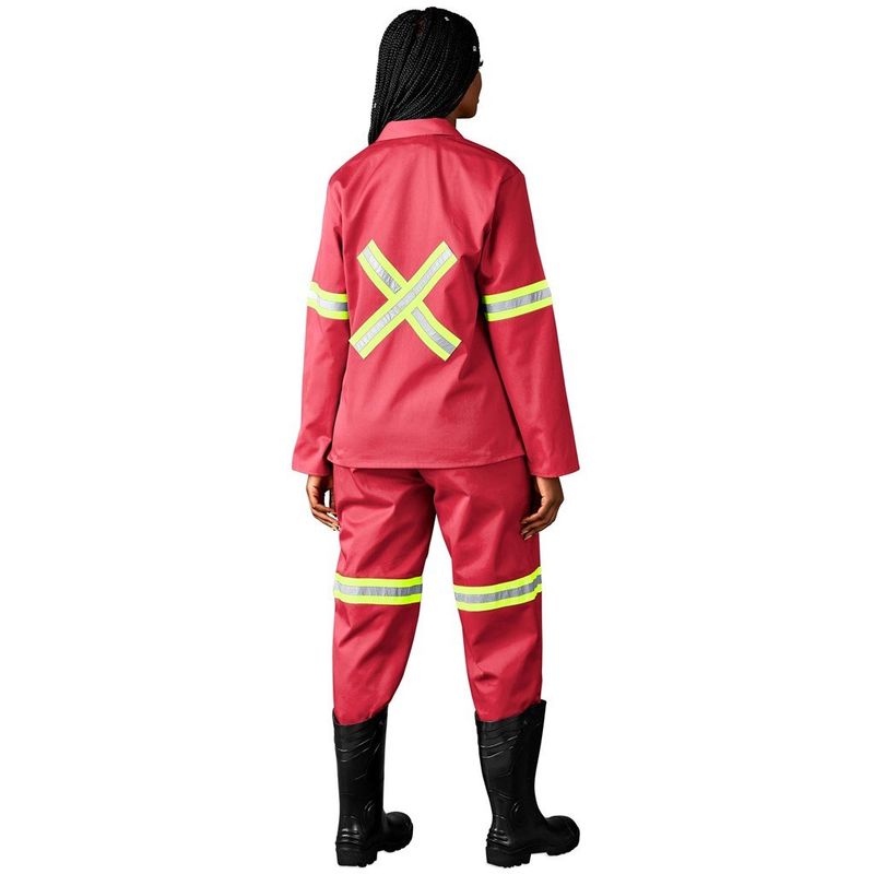 Trade Polycotton Conti Suit - Reflective Arms, Legs &amp; Back - Yellow Tape