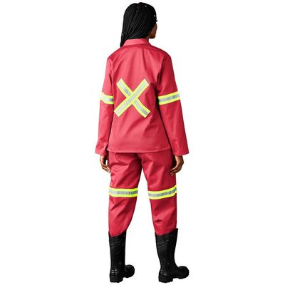 Trade Polycotton Conti Suit - Reflective Arms, Legs &amp; Back - Yellow Tape
