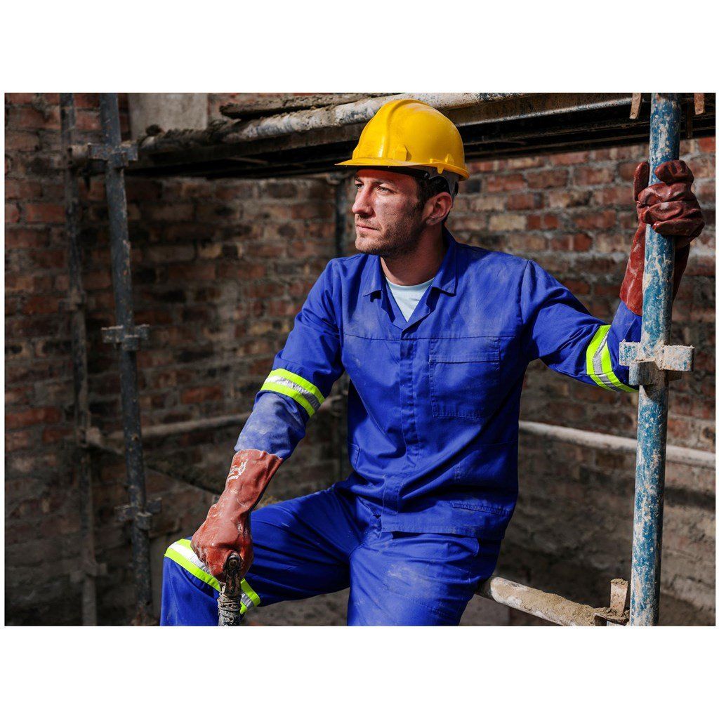 Trade Polycotton Conti Suit - Reflective Arms &amp; Legs - Yellow Taped