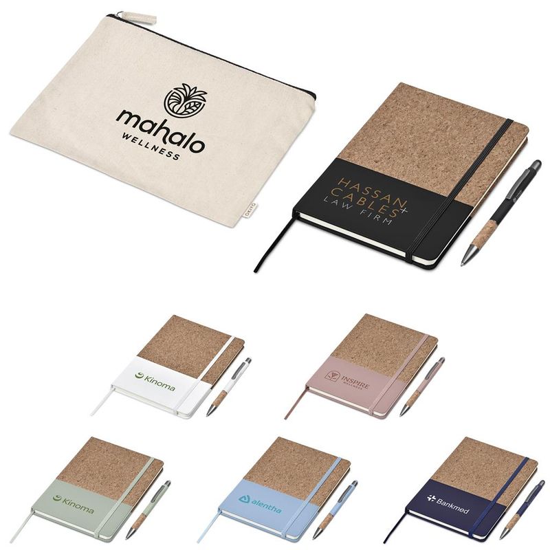 Okiyo Denki Cork Notebook &amp; Pen Set