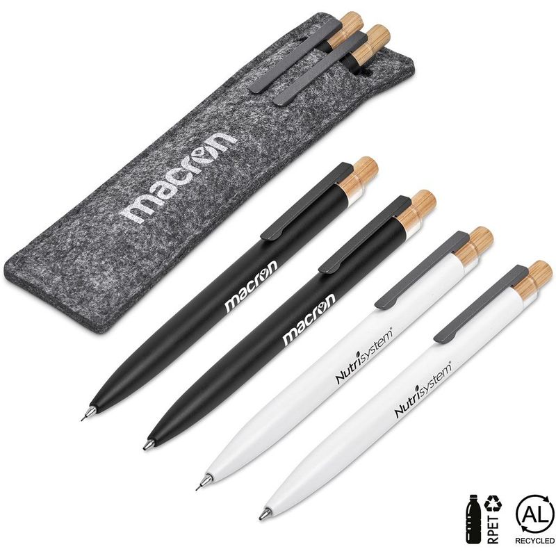 Okiyo Mimo Recycled Aluminum Ball Pen &amp; Pencil Set