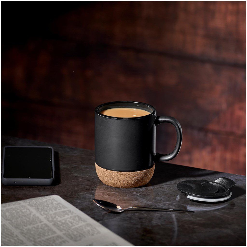 Serendipio Sienna Cork &amp; Ceramic Coffee Mug - 340ml