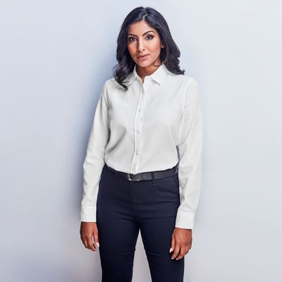 Ladies Long Sleeve Oxford Shirt